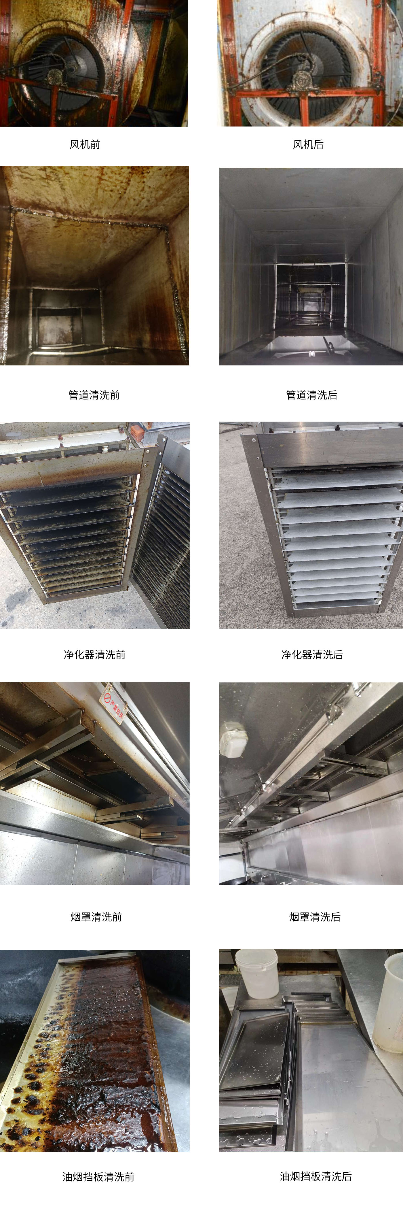 油烟前后对比图